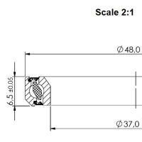 LEŽAJ VILJUŠKE CB-764 37,0x48,0x6,5 36°/45°